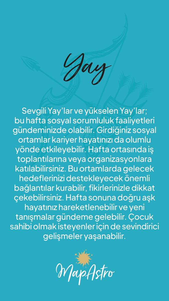 Mapastroapp's tweet photo. ✨ 28 Eylül - 4 Ekim Haftası Burç Yorumları ✨🔮

(Yay - Oğlak - Kova - Balık) https://t.co/c9Q1d1IU7U