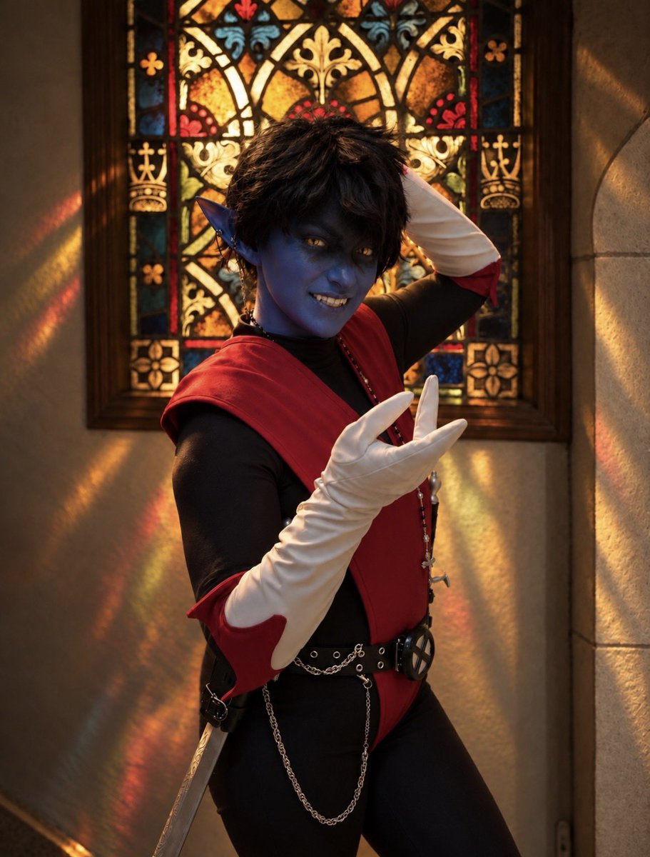 femnightcrawler's tweet photo. Still posting photos from con…. Yes!  Guten Tag meine Freunde! ✨ #nightcrawler #xmen #nightcrawlercosplay https://t.co/XrhyMFeovW