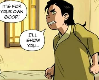 pawline02's tweet photo. baby kuvira was such an ankle biter man https://t.co/qzkjuPUwad
