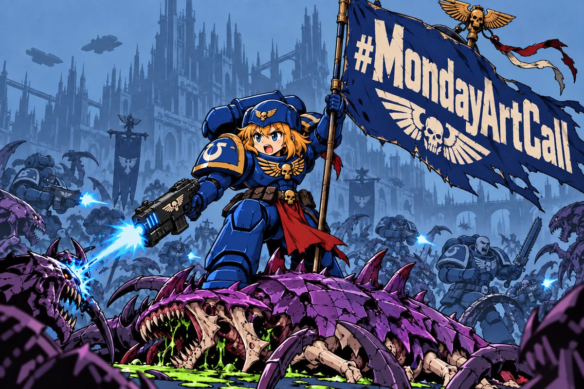 TheKingOfStank's tweet photo. Now comes the Monday call,
Come ye artists, one and all. 
Below, post, and ye shall see,
Your fellow's works, prompt or pen it be. 
#MondayArtCall https://t.co/ftD8BNGzqL