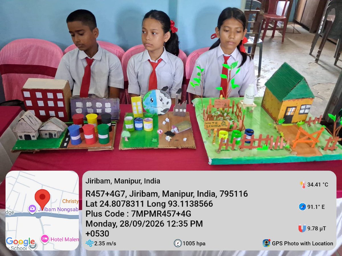 JiribamM's tweet photo. 28/9/2026
ULB CODE:801493
WASTE TO ART ' Kabaad Se Jugaad Competition for students followed by Swachhta pledged under Swachhta Hi Seva 2026
#SHS #SwachhataHiSeva
@SwachhBharatGov @swachhbharat @SbmUManipur @MoHUA_India @MoJSDDWS https://t.co/BZIH5PmzP0