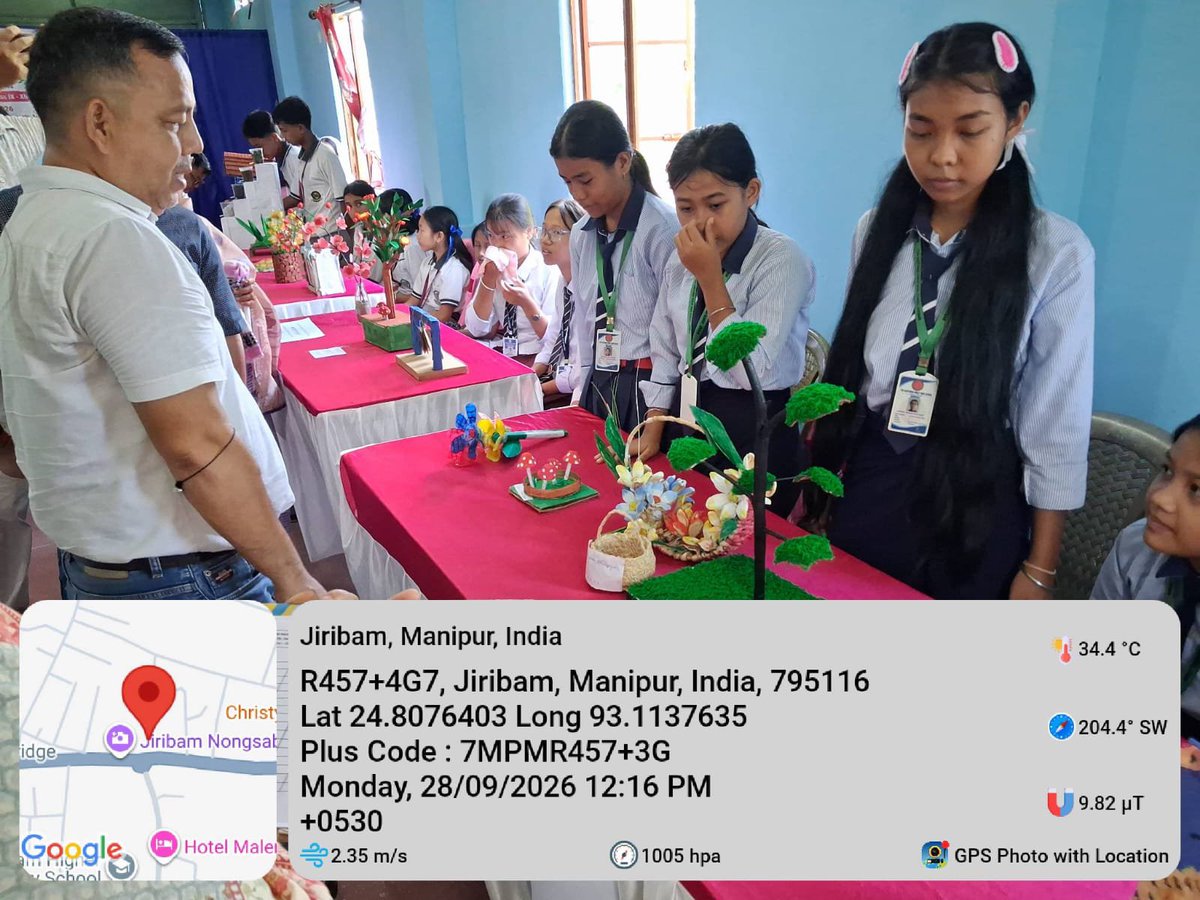 JiribamM's tweet photo. 28/9/2026
ULB CODE:801493
WASTE TO ART ' Kabaad Se Jugaad Competition for students followed by Swachhta pledged under Swachhta Hi Seva 2026
#SHS #SwachhataHiSeva
@SwachhBharatGov @swachhbharat @SbmUManipur @MoHUA_India @MoJSDDWS https://t.co/BZIH5PmzP0