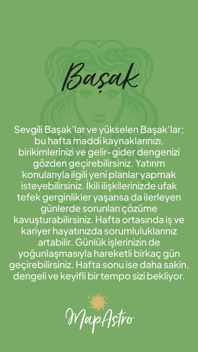 Mapastroapp's tweet photo. ✨ 28 Eylül - 4 Ekim Haftası Burç Yorumları ✨🔮

(Aslan - Başak - Terazi - Akrep) https://t.co/i0BL6KcvRt