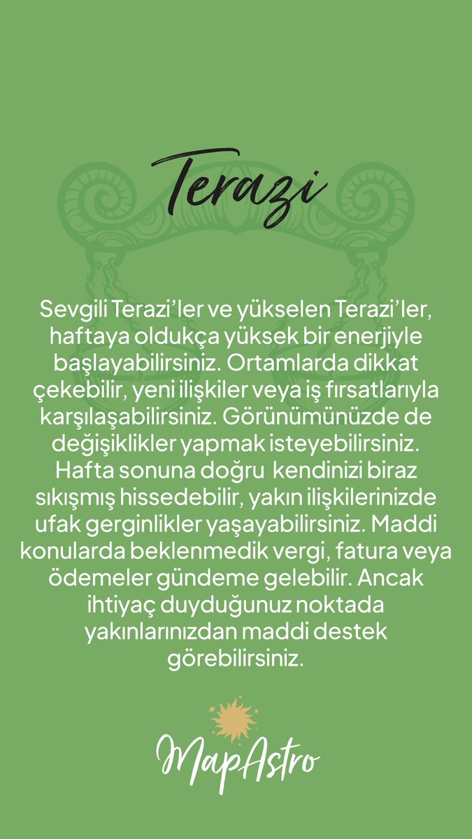 Mapastroapp's tweet photo. ✨ 28 Eylül - 4 Ekim Haftası Burç Yorumları ✨🔮

(Aslan - Başak - Terazi - Akrep) https://t.co/i0BL6KcvRt