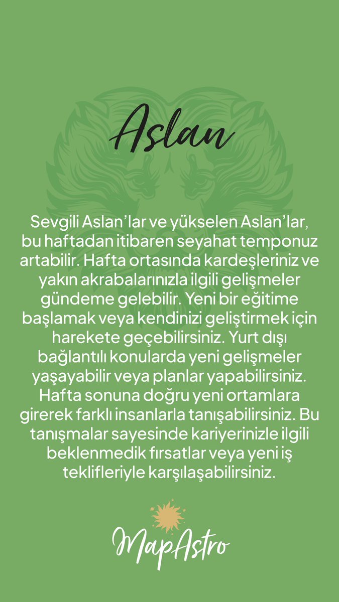 Mapastroapp's tweet photo. ✨ 28 Eylül - 4 Ekim Haftası Burç Yorumları ✨🔮

(Aslan - Başak - Terazi - Akrep) https://t.co/i0BL6KcvRt