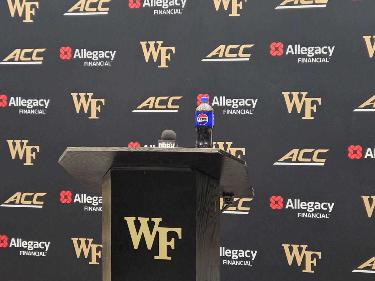 Wake_On3's tweet photo. Live from Wake Forest's team meeting room ahead of Jake Dickert's weekly presser. 

🧵 incoming with updates as they come. https://t.co/FXqTroQp64