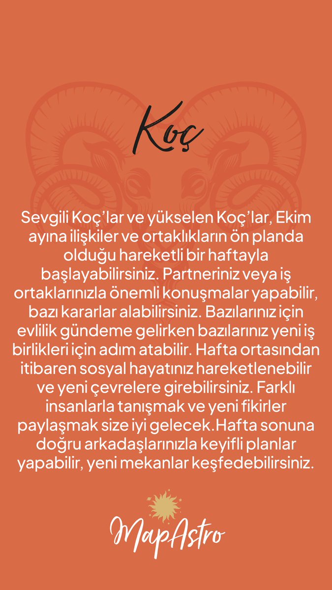 Mapastroapp's tweet photo. ✨ 28 Eylül - 4 Ekim Haftası Burç Yorumları ✨🔮

(Koç - Boğa - İkizler - Yengeç) https://t.co/3ehvRsLASl