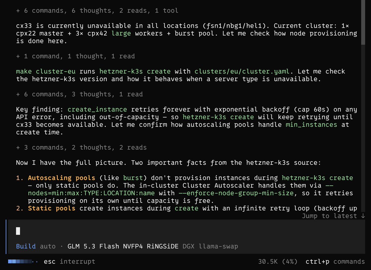 mxfp0's tweet photo. This verbosity control in opencode cli is so good, idk why they took so long to add it! https://t.co/jUtl5lSR2O