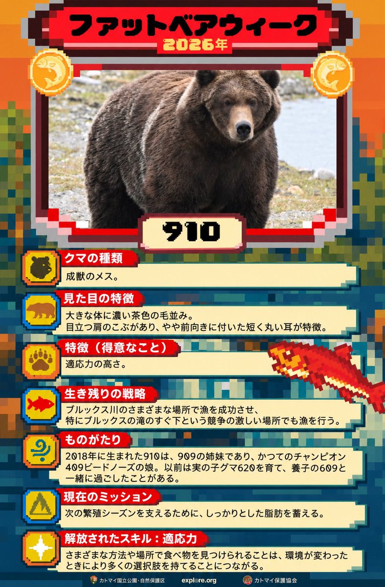 FavoriteBears's tweet photo. 910のお母さん(409 Beadnose)が2018年のチャンピオン🏆

89 Backpackのお母さん(435 Holly)は2019年にチャンピオン🏆

決勝でこの戦いが見たい‼️‼️

#HappyFatBearWeek 🐻🐟 https://t.co/S3sLWGDCNm