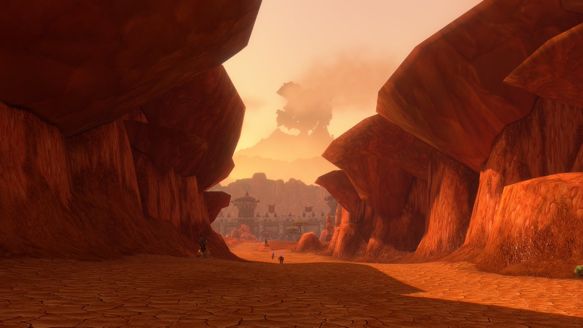 TonyBlargo's tweet photo. The view running from Razor Hill to Orgrimmar is so insane now.

You start your journey as an Orc/Troll and now when you see the city, you see a piece of endgame.  

Same with Elwynn Forest for Humans and seeing Blackrock Mountain.

Aspirational views, man. https://t.co/dSTKfqvMoc