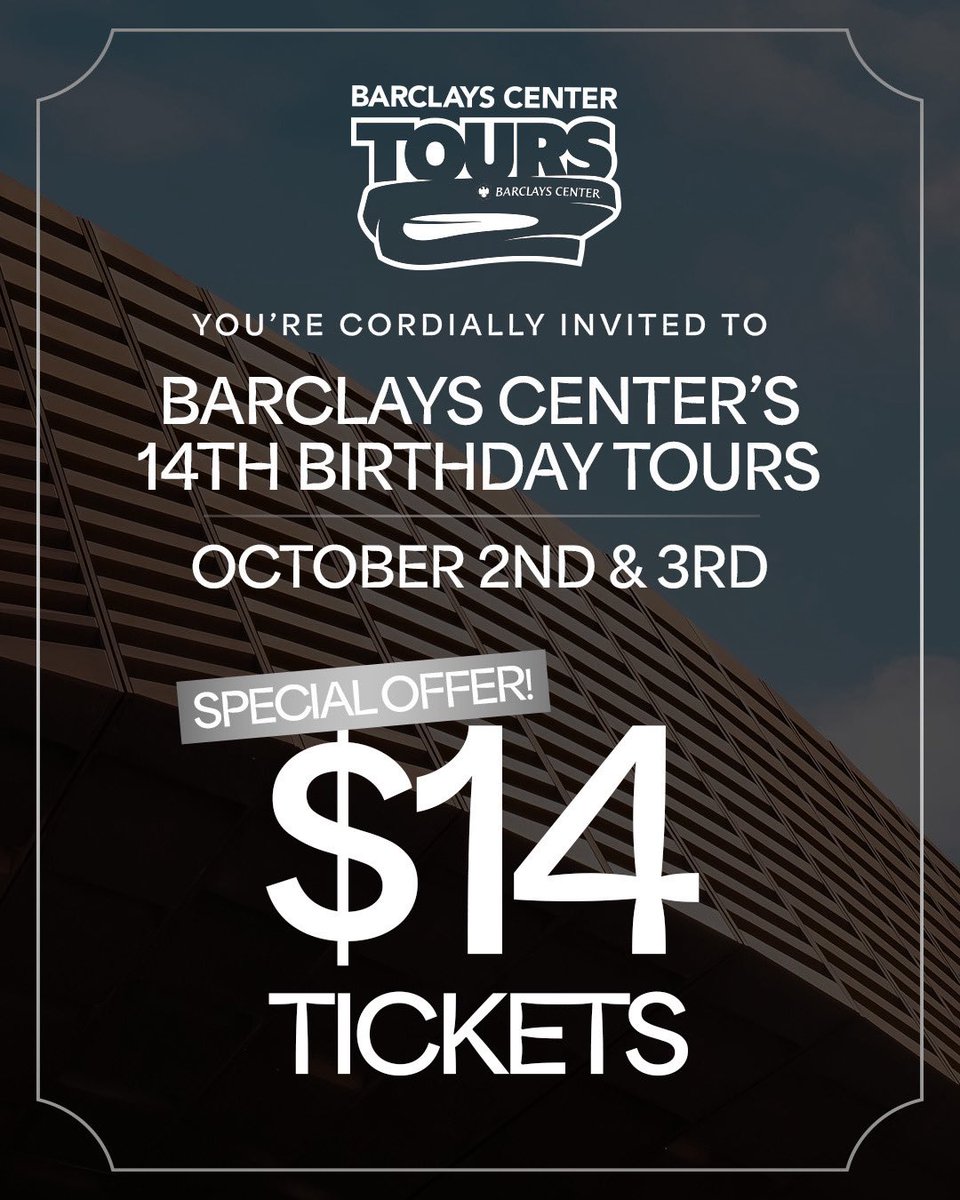 barclayscenter's tweet photo. Join us as we celebrate 14 years in Brooklyn with a look behind the scenes✨

🎫: https://t.co/Z46aasCgAP https://t.co/EOEhUZGQF5
