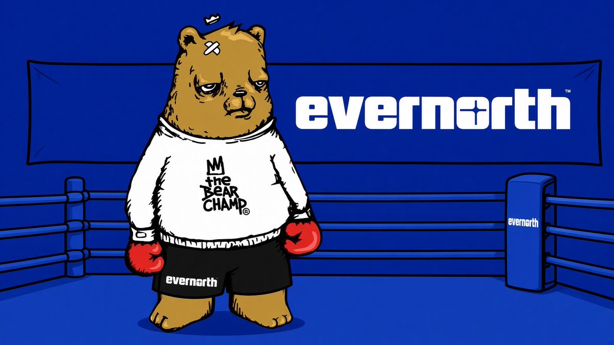 TforTbyT's tweet photo. Just when I thought I had seen it all, this comes in and takes over the scene 🥊

@evernorthxrp is not walking toward a planned Nasdaq listing as XRPN with a generic campaign. They partnered with @JcRivera and @bearchampxrpl. 

Bear Champ was not invented for a ticker. He was a Chicago artist’s fighter long before this moment: take the hit, find your feet, keep swinging.

That is why this lands. A public XRP treasury company is putting XRPL culture in the front row. Apparel. Storytelling in chapters. The community that absorbed a decade of punches now has a seat next to the bell.

The ledger work is still moving too. Batch is lining up for early October. Korea’s banks are showing up for XRP Seoul. Utility and culture are finally in the same frame.

New heights look different when the people who built the scene are in the picture.

NFA. Do your own research.