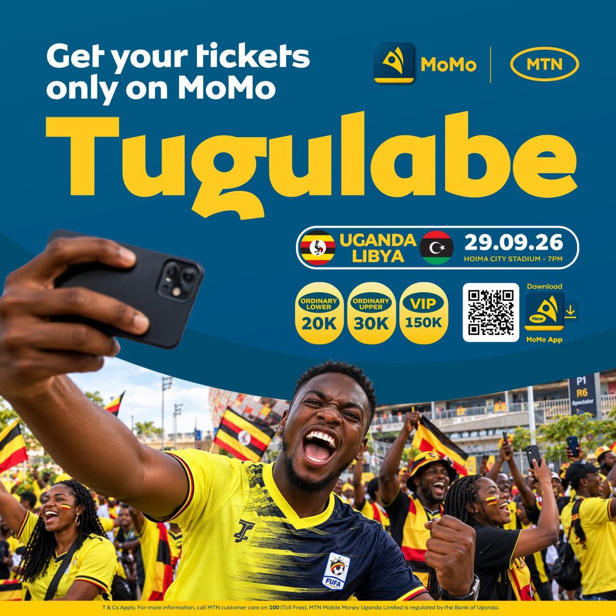 bukenya21's tweet photo. Some matches are better experienced from the stands.

Uganda vs Libya awaits. Get your ticket on the MoMo App before match day.

Lower 20K
Upper 30K
VIP 150K

#BuyTicketsWithMoMo https://t.co/S9uzhFVkf5