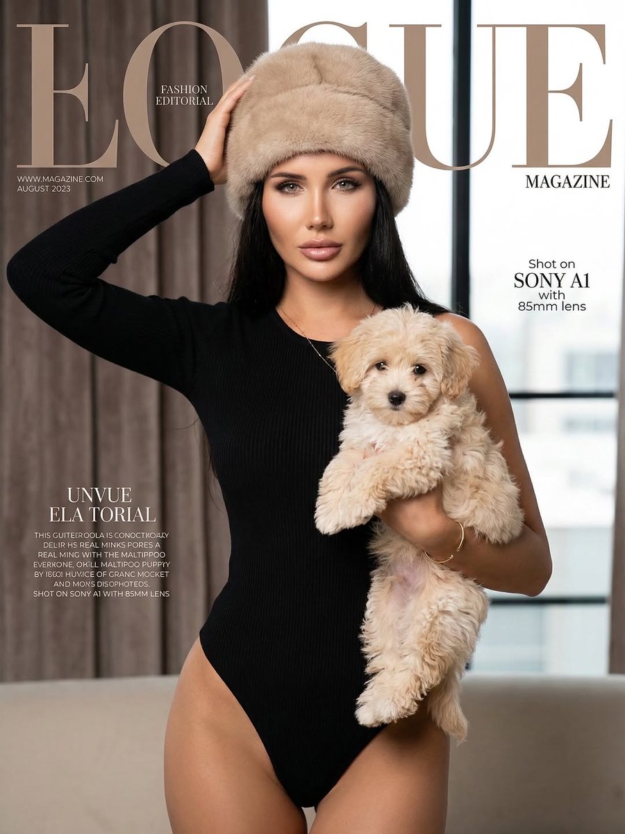 giseliaguiar's tweet photo. Featured in a magazine shining together with  🐶💖✨

*This post is for entertainment purposes only and has no political or other affiliations.
*AI-generated content. https://t.co/m8rhBNqPed