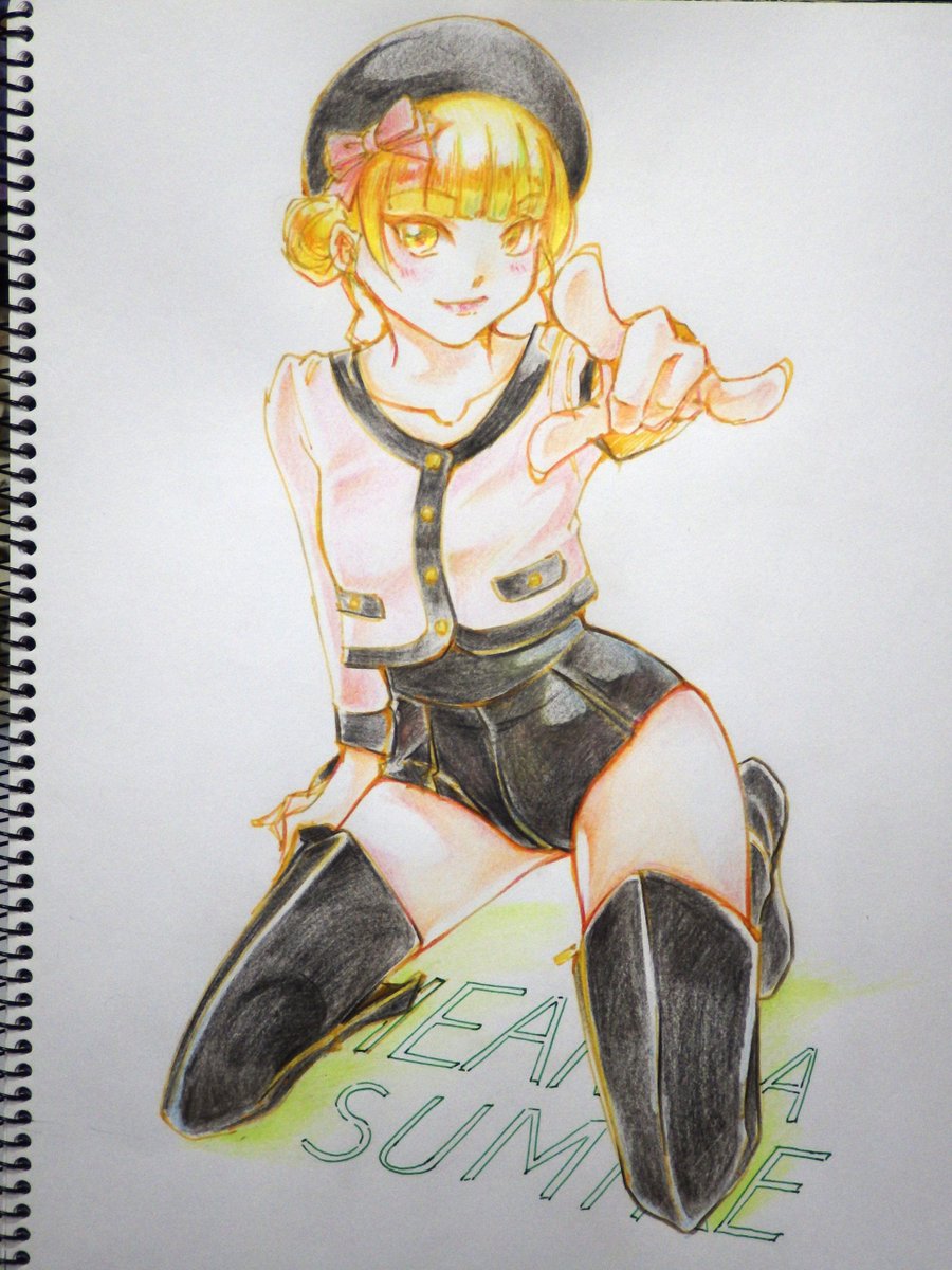 doriru_x's tweet photo. すみれちゃんおめでとうございます！
#平安名すみれ生誕祭2026 
#平安名すみれ誕生祭2026
#平安名すみれ 
#アナログイラスト
恒例】公式バースデーお衣装ホトパン化。
スケッチブック。
 万年筆（1.1mmフラット）。
色鉛筆。 https://t.co/wrUBHGvAXB