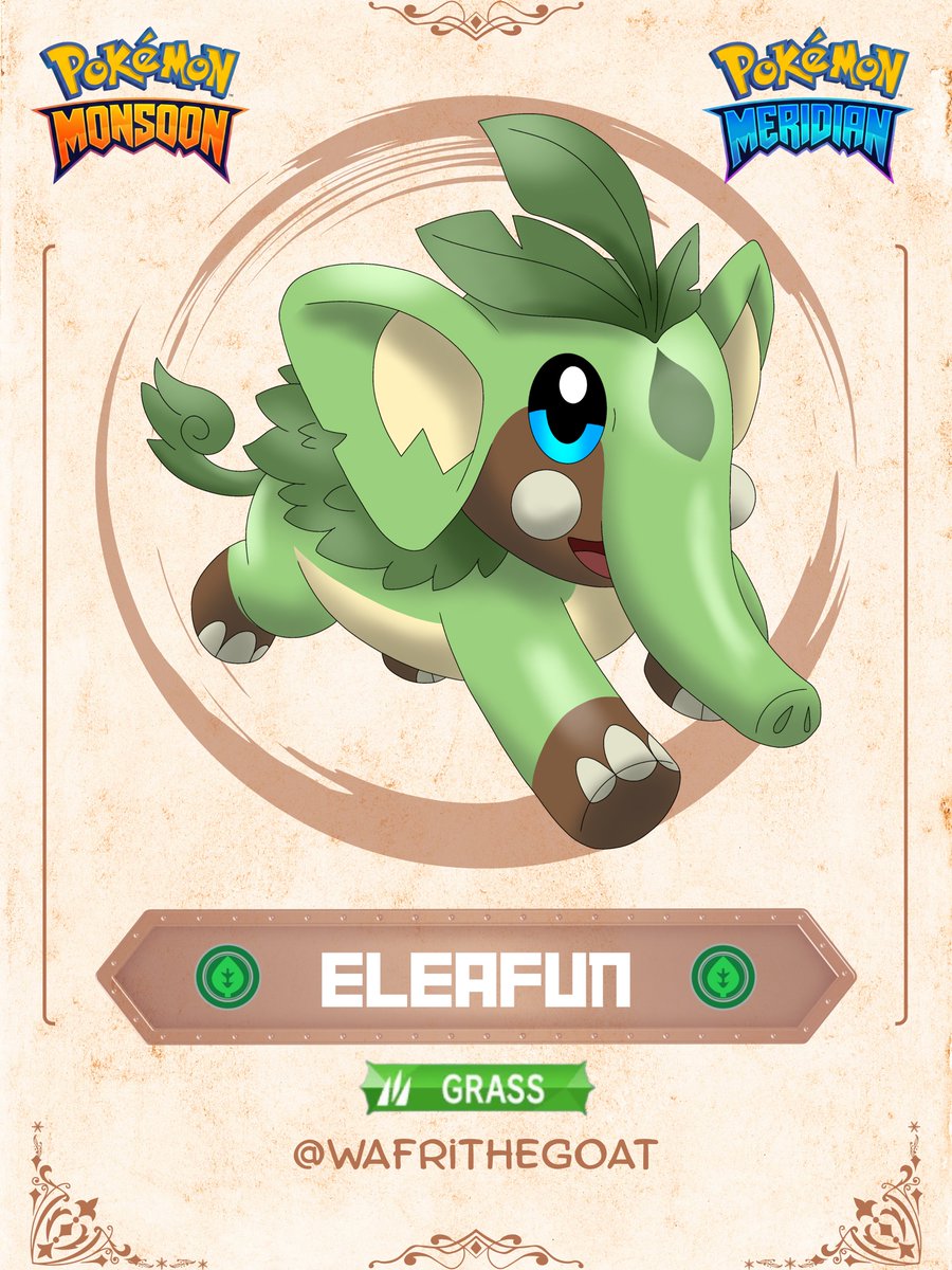 wafeithegoat's tweet photo. [OC] Pokemon M&amp;M Grass Starter (Redesign). Thanks to all of the suggestions I got. I've redesigned the fakemon with better dynamic pose and the design is less detailed, so it looks like a fresh early stage evolution starter Pokemon ^^.

#oc
#fanmade
#pokemonㅤㅤㅤ 
#fakemon https://t.co/uWxZfCQojz