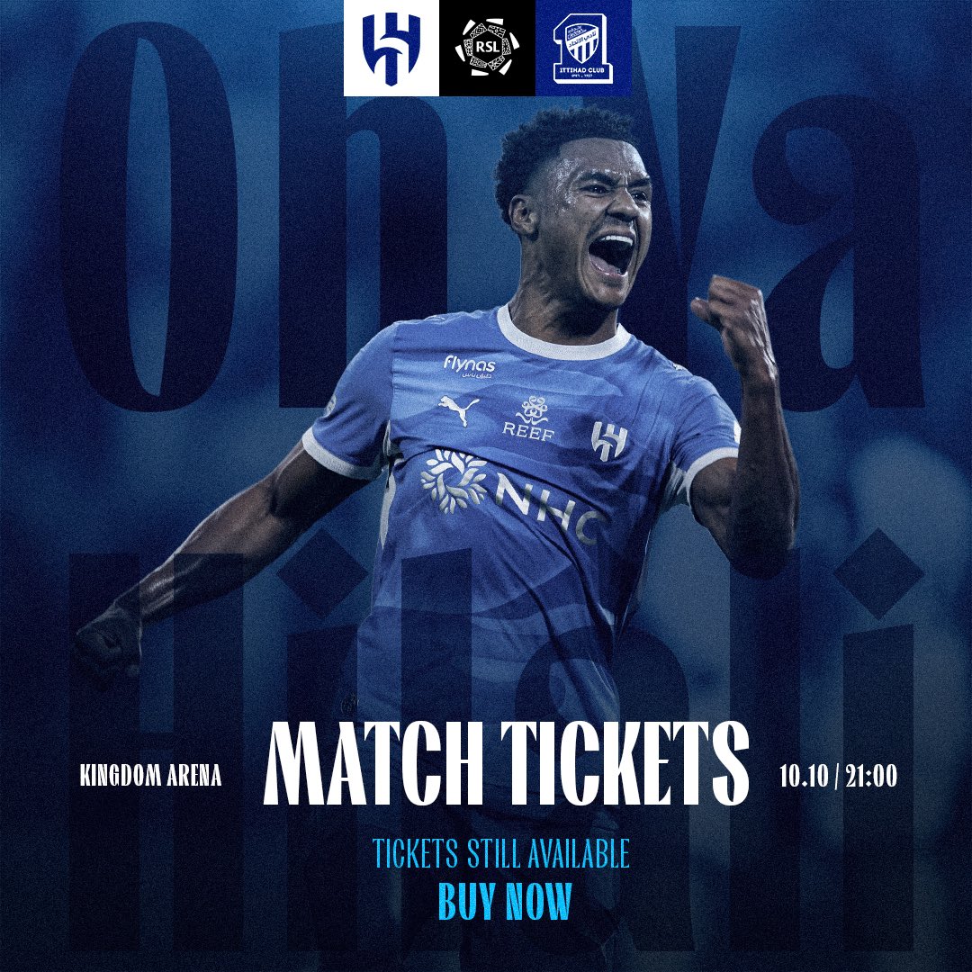 Alhilal_EN's tweet photo. Don't miss out on Al-Hilal vs Al-Ittihad ⚽️⏳ 

Secure your seat and book your ticket through the Blu app 🔹💙

🔗: https://t.co/OLjDd5qh6Q https://t.co/hzTMjHObTs