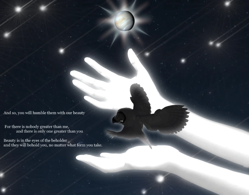 LavanderFl4me's tweet photo. @EVILCYBORGEXE66 @FernPC2Fan @Samiko_ As far as we know, Valem was created by the Angel of Beauty, being his most beautiful creation.
The Angel of Beauty is likely Lucifer, who was cast out of heaven after being consumed by his own pride.
Valem's goal is to wipe out humanity and help the Angel of Beauty dethrone God. https://t.co/GbsF0SCbvq