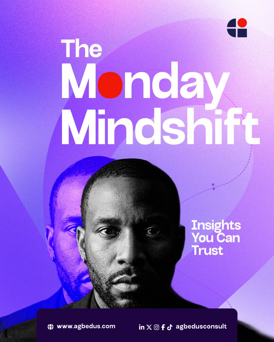 agbedusconsult's tweet photo. Introducing The Monday Mindshift, a 12-week insight series from Agbedus.
Every Monday at 12:30, we break down one idea shaping the digital and design space.
Twelve weeks. Twelve shifts in perspective.
First insight drops next Monday.
#MondayMindshift #Agbedus https://t.co/kAMPOicQMq