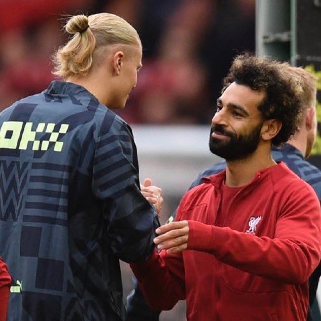 TouchlineX's tweet photo. 🚨🗣️ Dominik Szoboszlai: "The best players I have played with? Mo Salah and Erling Haaland." https://t.co/ykJ7JLxYcp