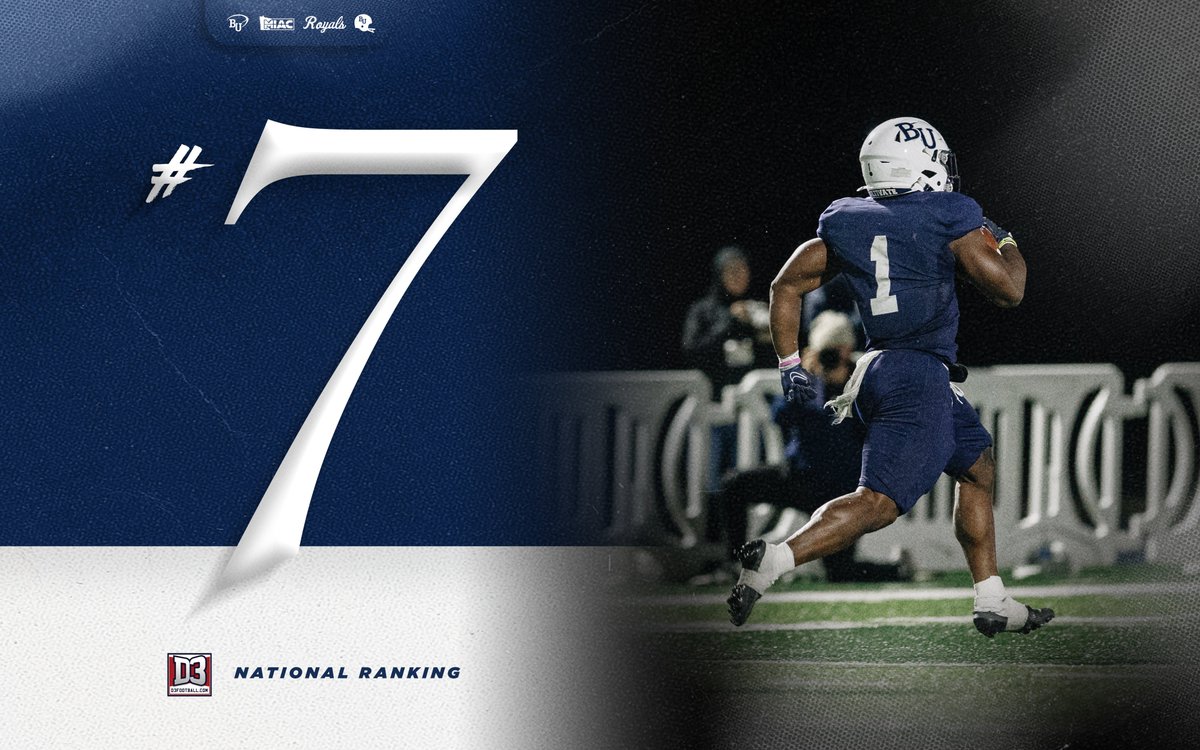 BethelRoyalsFB's tweet photo. 📈 No. 7 in the Week 4 @d3football Poll! https://t.co/6eUz2ULkBn