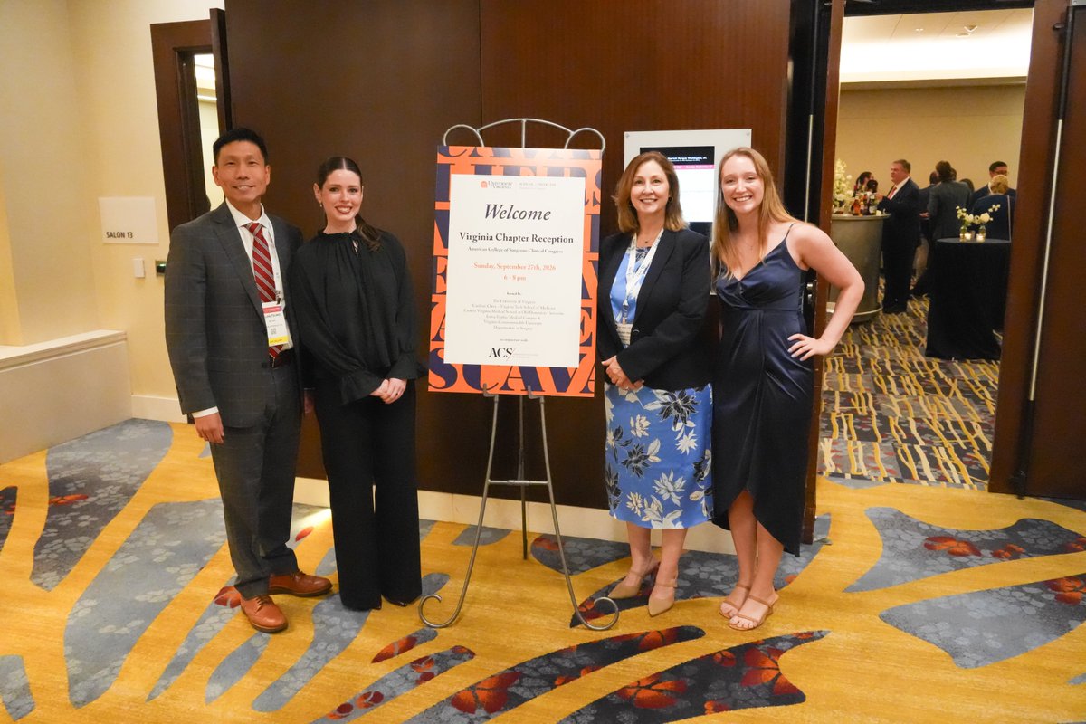 UVASurgery's tweet photo. It was fantastic to see so many familiar faces at the Virginia Surgery Reception during the ACS Clinical Congress in DC! Thanks to the faculty, trainees, and alumni who joined us! #ACSCC2026 @AmCollSurgeons https://t.co/CyXxTNj8CF