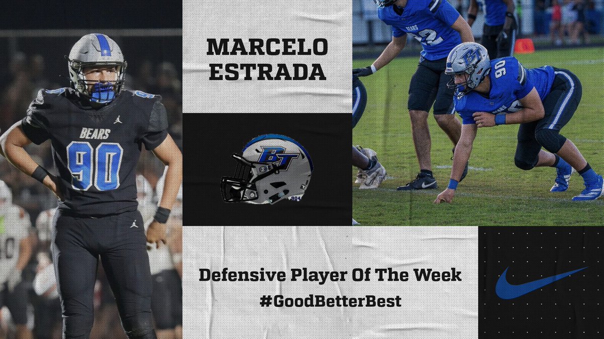 BTHS_Football_'s tweet photo. Congratulations to our Players of the week ! @MEstrada2030 @KysonBush @ColeTurner2029 @A_Sumner50 @JakeAndres40247 @LincolnScott02 @ljmarucci #GoBears #GoodBetterBest https://t.co/bW1TO4gHlO