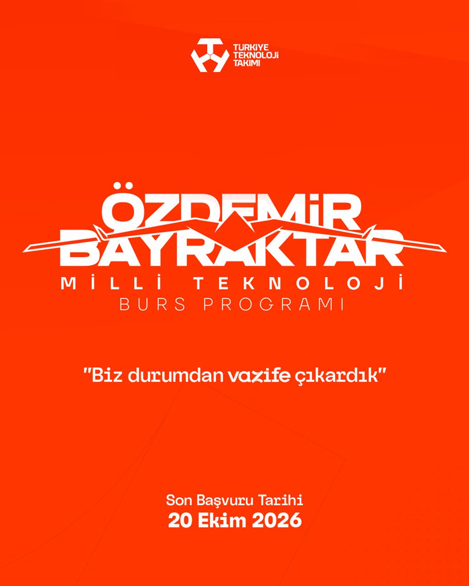 T3Vakfi's tweet photo. Özdemir Bayraktar Milli Teknoloji Burs Programı’nda yerini almaya hazır mısın? 🚀

6 burs programından sana uygun olanı bul, başvurunu tamamla.

🌟 Yükselen Yıldız
🤖 T3 AI Lisans Araştırmacı
💬 Etik İletişim
🚀 Sen Geleceksin
🧑‍🏫 Eğitmen Mentör
🎓 Eğitim Desteği https://t.co/CF4TyFcg0w