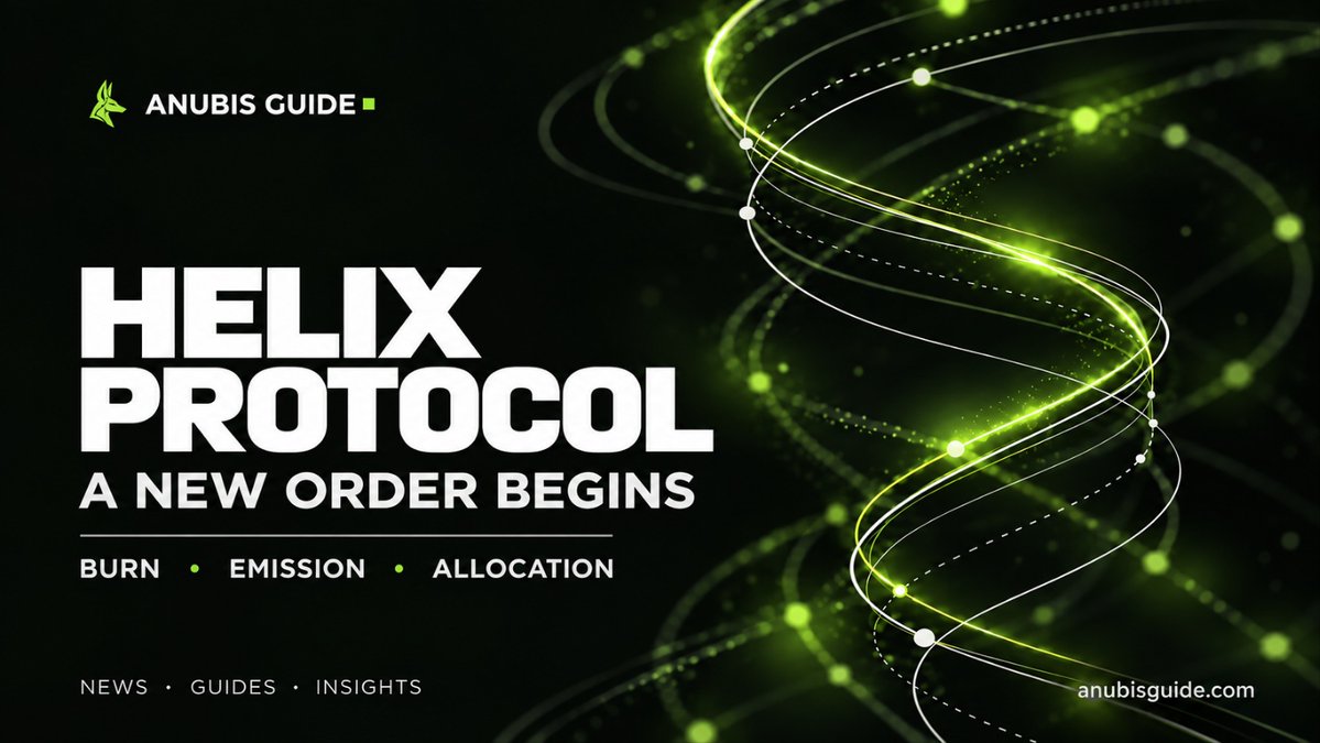 Anubis_Guide's tweet photo. HELIX Protocol introduces a new framework for on-chain economics:
Protocol Coordination × Market Autonomy.
Through Burn, Emission, and Allocation, governance aligns protocol expansion with Market Capacity—seeking a dynamic equilibrium between Order and Vitality.
Learn more at https://t.co/uLlK9gMXWK
#HELIXProtocol #AiLGNS #AnubisGuide