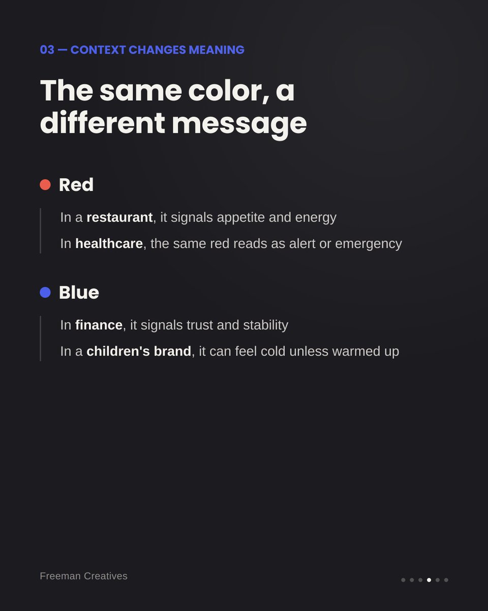 Patrick11235770's tweet photo. Your brand color is talking before your logo even loads. A quick guide to picking the right one, whatever industry you're in. 🧵🎨
 #branding #design #colorpsychology https://t.co/xQBJDbwoJm