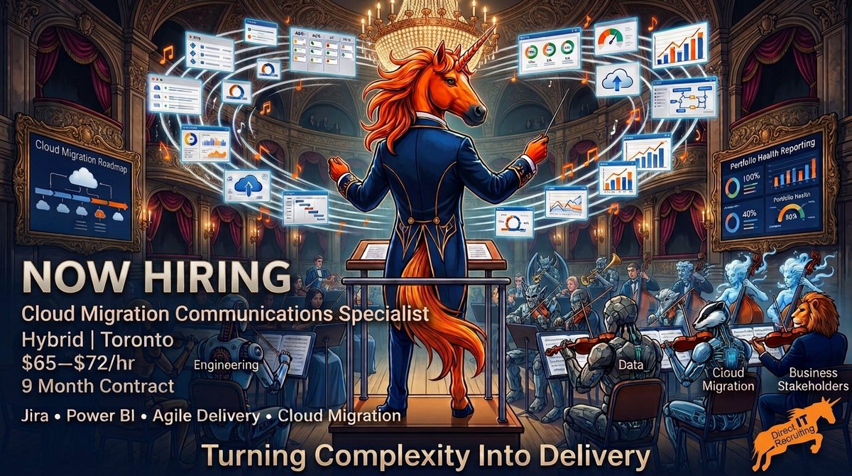 DarlaSomerville's tweet photo. HIRING Cloud Migration Communications Specialist, 9 Month Contract, $65-72/hr Apply https://t.co/DQOw63Goip
#Hiring #Azure #CloudMigration #ProductOperations #AgileDelivery #Jira #PowerBI #TechnologyJobs #CapitalMarkets #TorontoJobs #HybridWork #ContractRole #ProjectCoordinator #ScrumMaster #ProgramCoordinator #DirectITRecruiting #OpenToWork #Toonto #Jobs #ITJobs