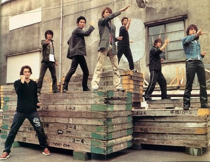 wizard_sanxho's tweet photo. amo estas fotos del cast de ryuki pq parecen una boyband https://t.co/Yg8olpt1Kh