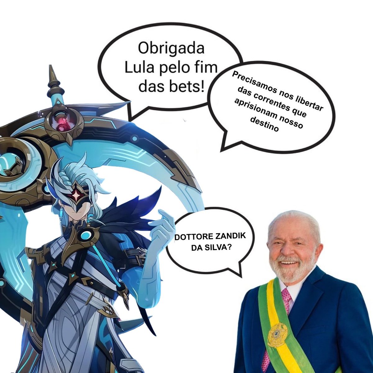 dottorado's tweet photo. Dottore é a favor do fim das Bets. Seja como Dottore. https://t.co/ClOP8tgvsd