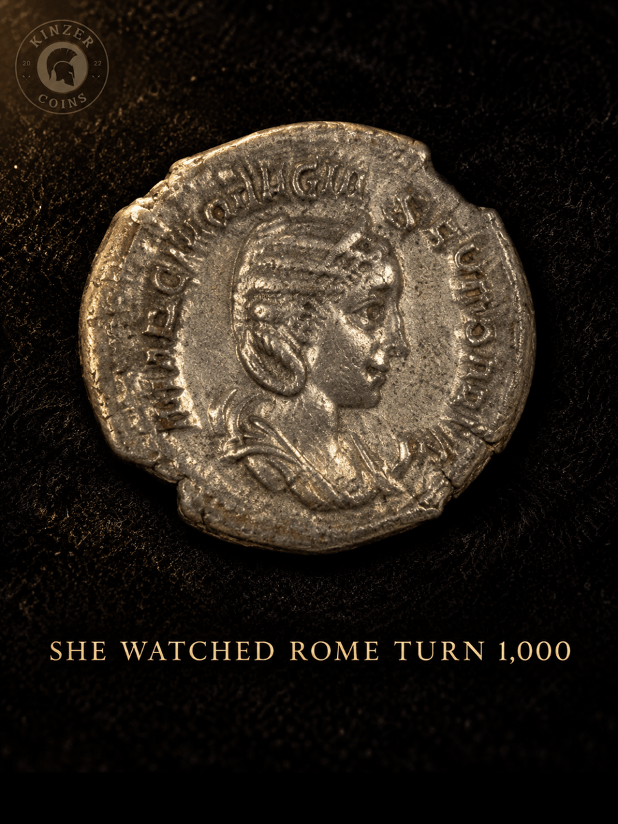 KinzerCoins's tweet photo. Empress at the height of Rome's third century crisis.

Herennia Etruscilla, wife of Trajan Decius, ruled beside him 249 to 251 CE and was mother to the crown prince, Herennius Etruscus.

https://t.co/BCTnyPt1LA

#AncientCoins #RomanEmpire https://t.co/YCEcbdEGFh