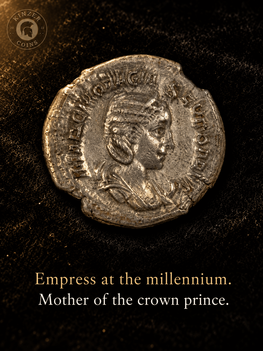 KinzerCoins's tweet photo. Empress at the height of Rome's third century crisis.

Herennia Etruscilla, wife of Trajan Decius, ruled beside him 249 to 251 CE and was mother to the crown prince, Herennius Etruscus.

https://t.co/BCTnyPt1LA

#AncientCoins #RomanEmpire https://t.co/YCEcbdEGFh