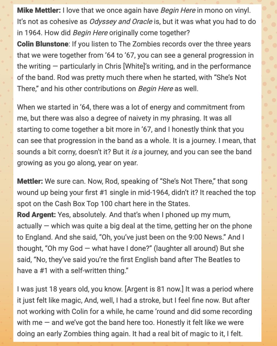 TheZombiesMusic's tweet photo. Analog Planet talks to Rod and Colin about Continue Here and so much more! https://t.co/zrccEwjLga https://t.co/xluhTuZOga