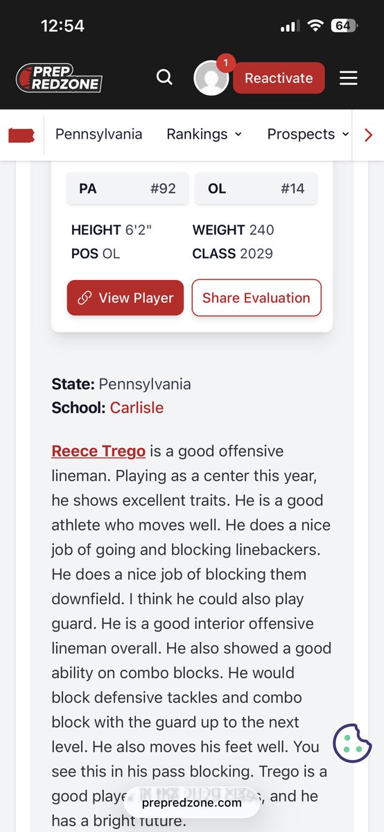 TregoReece's tweet photo. Thank you @footballcoach79 and @PrepRedzonePA for the write up!
Excited to improve my ranking after this season!
6’2 240 IOL CO’29 Carlisle Pa
@CoachCook_CHS @Coach_Crab @CoachCNorcross @Carlisle_FB @CoachLanceo @KadePelton @CoachSSage @OLCoachSmith63 @Coach_Josey @cole_holtz https://t.co/vZBQubPTDg