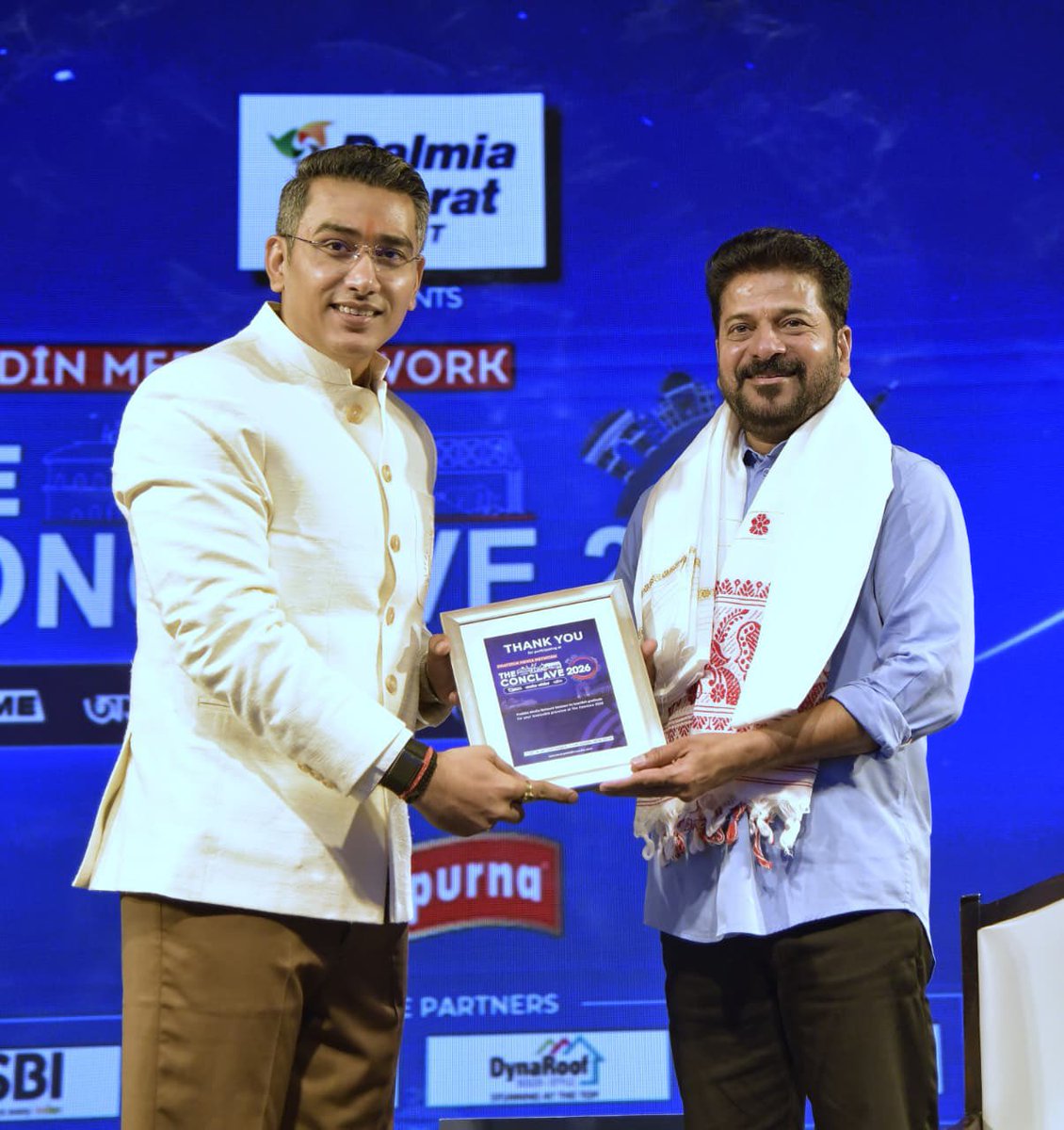revanth_anumula's tweet photo. It was a pleasure to participate in The Conclave 2026 – India’s Next Chapter, organised by Pratidin Media Network in New Delhi.

In #Telangana, we are building an education-to-employment ecosystem, from quality schooling to skill development through the #YoungIndiaSkillsUniversity and Advanced Technology Centres. 

Telangana needs greater support from the Union Government for critical infrastructure, including the Regional Ring Road. This is not a North-South issue; it is about equal opportunities and equal justice for every state.

On delimitation, the interests and representation of all regions must be protected. The freeze on Lok Sabha seats should continue.

Strengthening democracy, federalism, equitable representation, quality education and employment opportunities for our youth must remain our shared national priority.

#TheConclave2026