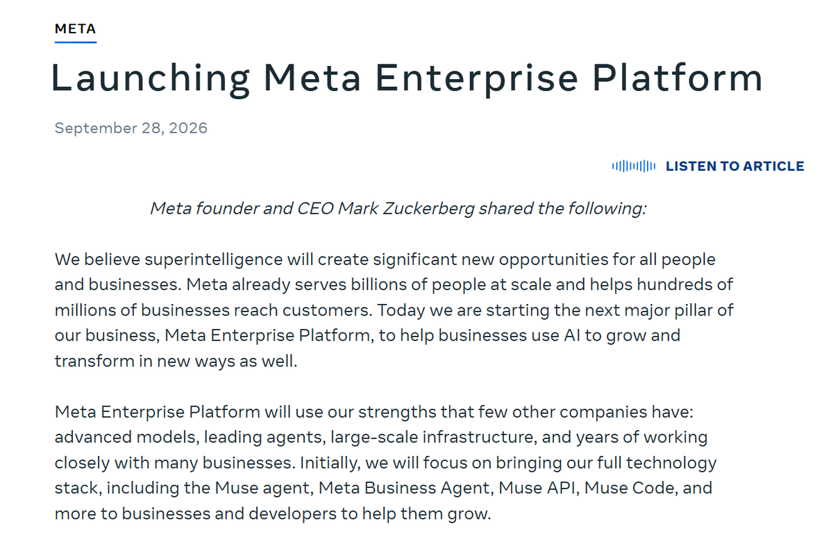SpanInvest's tweet photo. MongoDB CEO CJ Desai just stepped down effective immediately to join Meta.

This is bigger than a leadership shuffle.

For $MDB , the near-term issue is obvious: execution risk just went up. An abrupt CEO exit creates a governance discount, even if the company keeps guidance unchanged. The good news is that former CEO Dev Ittycheria is stepping back in, so this is not a leadership vacuum.

But the deeper signal is where Desai is going.

He’s not leaving MongoDB for another database company.

He’s going to Meta to lead enterprise AI.

That matters because AI value capture is moving up the stack.

The first phase was:
GPUs → models → infrastructure
The next phase is:
agents → workflows → distribution → enterprise customers

Meta already has the models, compute, consumer distribution and AI products.
What it has historically lacked is:
enterprise sales, pricing, security, CIO relationships, workflow integration and recurring software revenue.

That is exactly the background Desai brings from ServiceNow, Cloudflare and MongoDB.

So for $META, this hire is really about answering the biggest question behind its massive AI capex:
Can all that infrastructure create a second revenue engine beyond ads?

If Meta can turn Muse, APIs and agents into enterprise software, the story changes from:

Ads + AI improves engagement

to:

Ads + consumer AI + enterprise AI platform

For $MDB, the risk is the opposite.

MongoDB still benefits from AI workloads, but if more of the economics move toward agents, orchestration and workflow platforms, databases risk becoming a lower layer in the stack rather than the main value-capture layer.

That’s why this one personnel move is worth watching.

It may be a small preview of the next AI war:

not who has the best model — but who owns the enterprise customer.