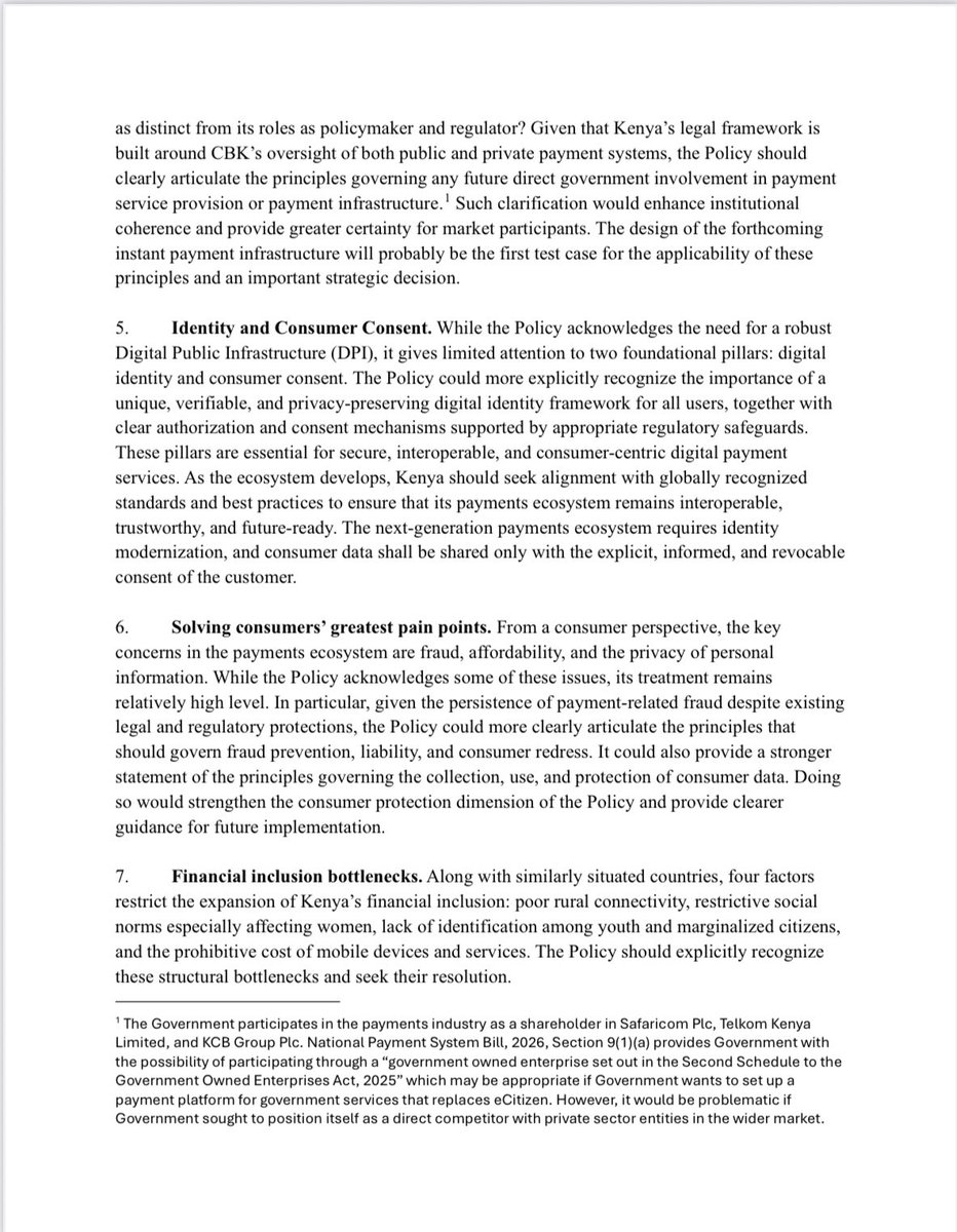 njorogep's tweet photo. Here are my comments on Kenya's draft National Payment System Policy, August 2026, in response to the Public Notice requesting comments and inputs from the public. https://t.co/LRxTdZ4bOj
