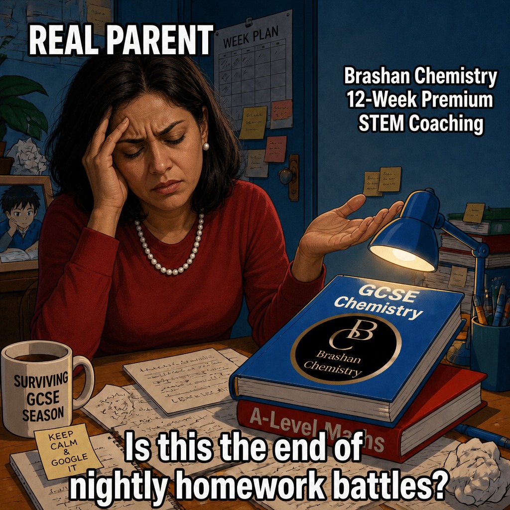 BrashanChe82055's tweet photo. You shouldn't have to relearn stoichiometry at 10 PM just to survive GCSE season. If homework is turning into a nightly battleground, it's time to step back. Our 12-Week Premium STEM Coaching takes the pressure off you and gets them the grades.
#GCSEChemistry #STEM https://t.co/8S8YqPMMNX