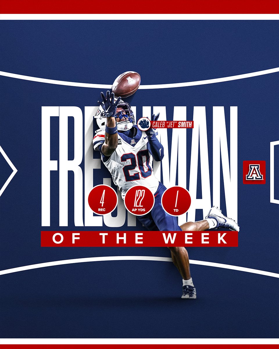 ArizonaFBall's tweet photo. It’s a bird… It’s a Jet… It’s the 𝗕𝗶𝗴 𝟭𝟮 𝗙𝗿𝗲𝘀𝗵𝗺𝗮𝗻 𝗼𝗳 𝘁𝗵𝗲 𝗪𝗲𝗲𝗸‼️ https://t.co/jrOsf1XrU1