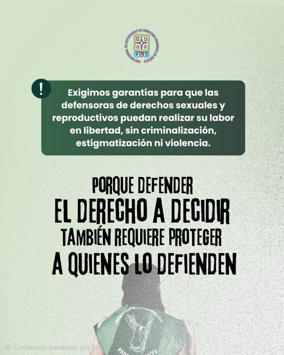 RedDefensorasMx's tweet photo. Este #28S reconocemos a las defensoras de derechos sexuales y reproductivos que han abierto camino para el derecho a decidir y también exigimos su protección. https://t.co/qmGsSzYh5q