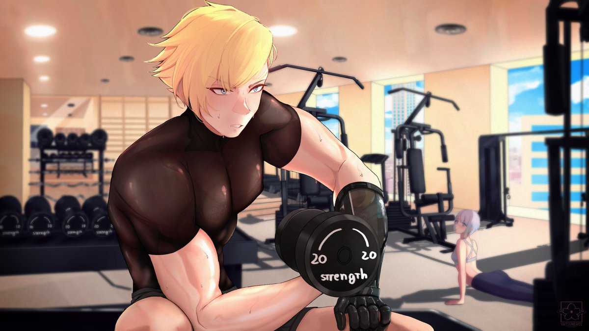 YatsuneKoi's tweet photo. Caught @Drizzledotexe working out 👀🤤 https://t.co/3RdblO37Yk
