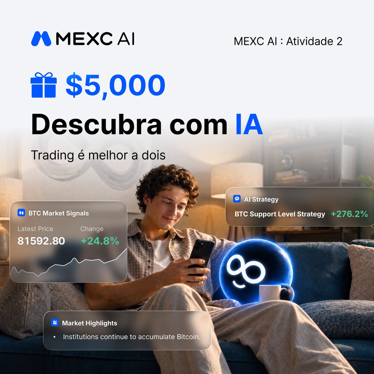 mexc_portuguese's tweet photo. 🤖 Descubra com a MEXC AI!

🏆 2 vencedores × 50 USDT

🎯 Como participar:

1️⃣ Siga @mexc_portuguese + deixe seu Like.
2️⃣ Acesse a MEXC AI pelo link:
https://t.co/Li9yASczsf
3️⃣ Use a MEXC AI para descobrir uma tendência, uma notícia ou um insight do mercado.
Faça Quote deste post, compartilhe uma captura de tela da sua experiência ou da sua descoberta mais interessante e marque @mexc_portuguese + #MEXCAI.
4️⃣ Preencha o formulário: https://t.co/hKFYnFQSmo

🍀 Boa sorte a todos!

📅 Encerra em 11 de outubro.

#MEXC #Tradingtakestwo