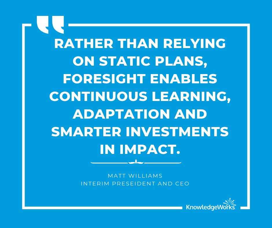knowledgeworks's tweet photo. Forbes featured insights from KnowledgeWorks Interim CEO Matt Williams on for-profit practices to bolster nonprofit teams. 💡 He discusses using strategic foresight to navigate change and prepare for the future! Read more: https://t.co/Iv15w2wBY9 #Nonprofit #Leadership #StrategicForesight
