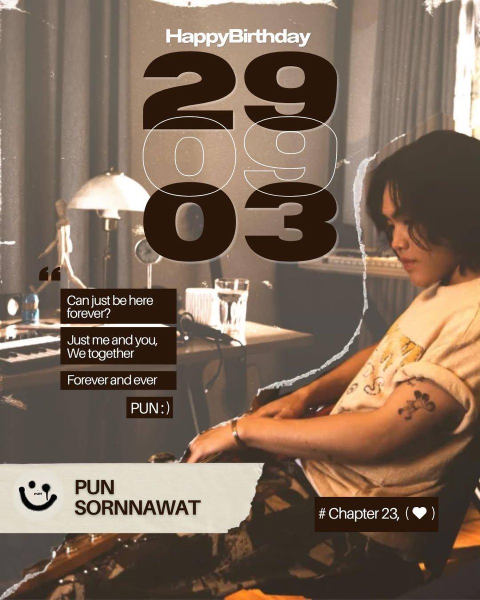 punfansofficial's tweet photo. HAPPY BIRTHDAY PUN 🎂

23 ขวบแล้ว เติบโตขึ้นมากๆเลยนะ วันเกิดปีนี้พวกเราชาว ALWAYS ขอพรให้ปันมีความสุข ประสบความสำเร็จในเส้นทางที่ปันรัก มีคนรักและซัพพอร์ตเพิ่มขึ้นทุกวัน บทเพลงของปันยังเป็น Therapist ให้พวกเราชาว always ได้ทุกวัน พวกเรายังชอบฟังเพลงปัน และอยากเห็นปันร้องเพลงบนเวทีไปนานๆเลยนะ 🤎
Can just be here forever ?
แค่ฉันและเธอ we together
Forever and ever

ALWAYS SUPPORT PUN 🫶

#HBD23rdPun
#PUN
#PUNSORNNAWAT
#PUNISAWAYSHAPPY
#ปันสรณวรรธ