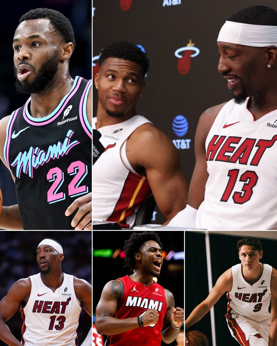 brasilcoast2's tweet photo. 🗣️ - Giannis Antetokounmpo:

“Um time de defesa comigo, Bam Adebayo, Andrew Wiggins, Pelle Larsson e Davion Mitchell… cara…

Posso perguntar: onde tem o ponto fraco?

Arrisco dizer que talvez EU SEJA O MISMATCH aqui.”