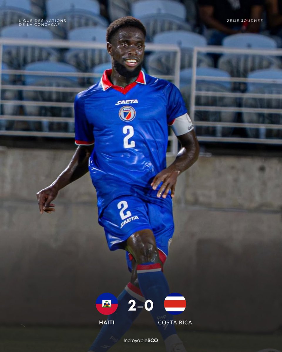IncroyableSCO's tweet photo. 🌍✅ - 𝐕𝐢𝐜𝐭𝐨𝐢𝐫𝐞 pour Carlens Arcus et Haïti 🇭🇹 face au Costa Rica (2-0) cette nuit lors de la 2ème journée de la Ligue des Nations de la CONCACAF. 👏🏼
⏱️ Capitaine et titulaire, Arcus a joué tout le match
#Selection #Angers #SCO https://t.co/BjQn0Qiixo