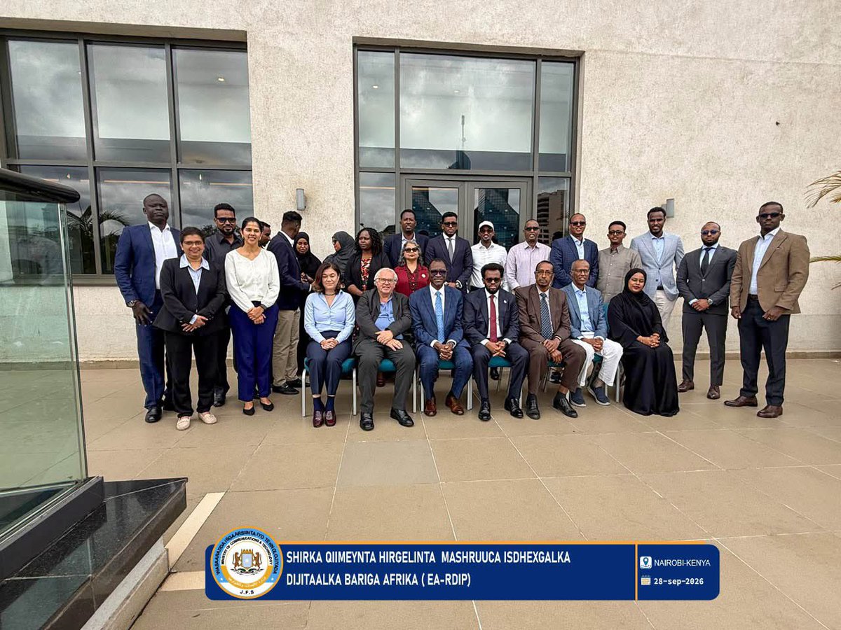 msomali55's tweet photo. Today in Nairobi, I opened an implementation mission to review the progress of EA-RDIP. I thanked the project team for their hard work efforts to move the project forward. The Government of Somalia, through @MoCTSomalia,remains committed to delivering better digital connectivity. https://t.co/ldeicMrs7w
